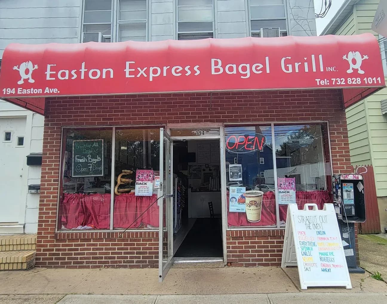 Easton Express Bagel Grill storefront on Easton Avenue